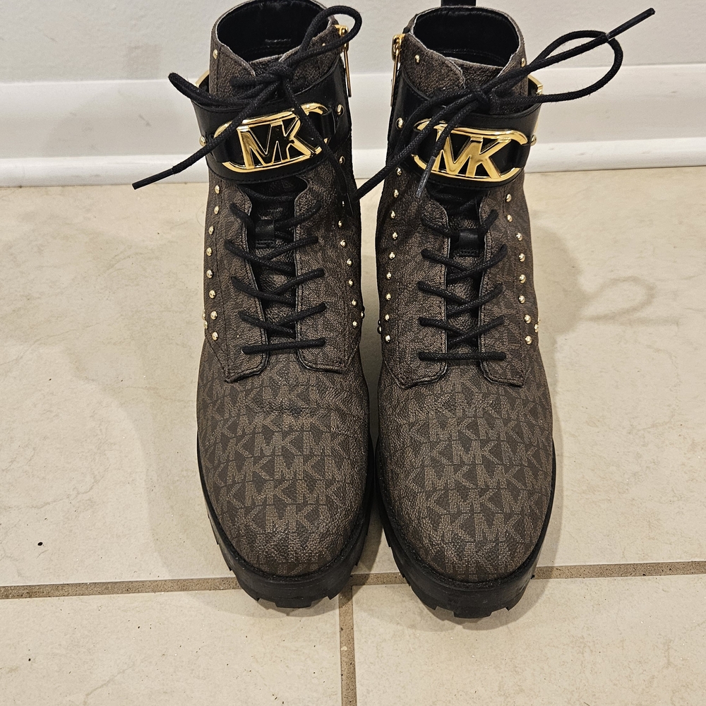 Michael Kors Brown and Black Ankle Boots - Picture 2 of 2